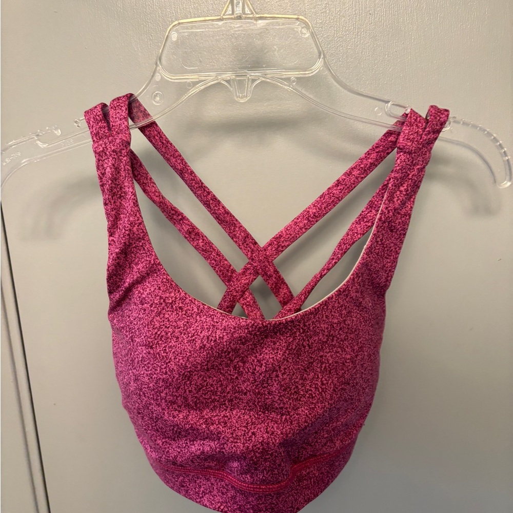 Lululemon Pink Strappy Sports Bra
